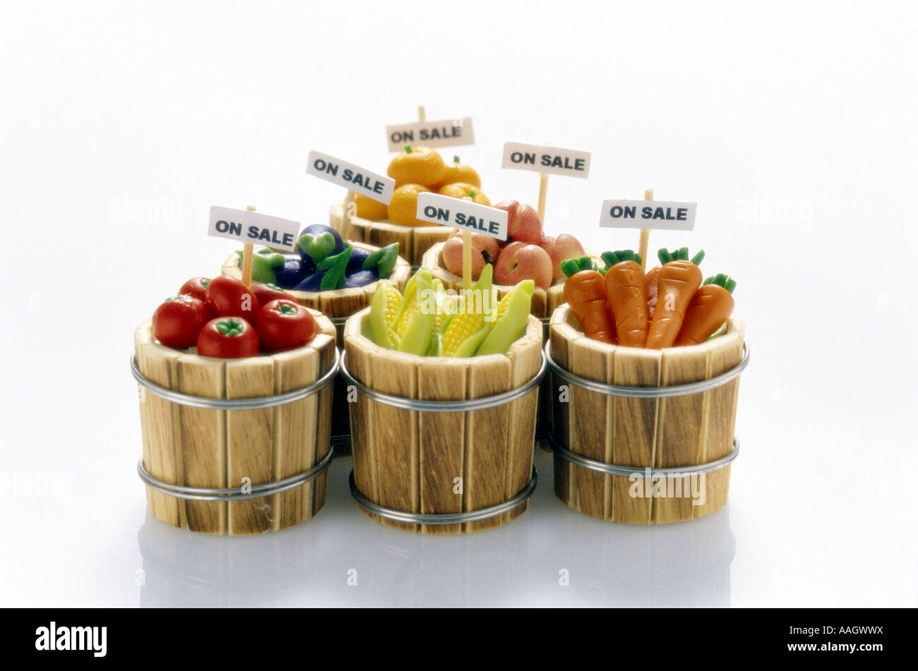 künstliches Gemüse Stockfoto