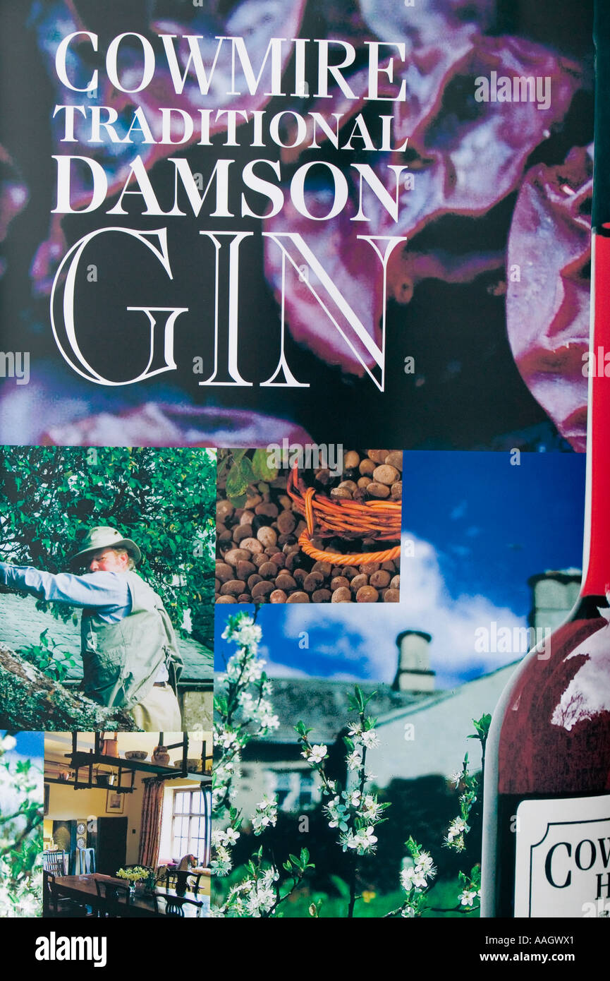 Pflaumenmus Gin beworben Pflaumenmus Tag Lyth Tal zeigen, Cumbria, UK Stockfoto