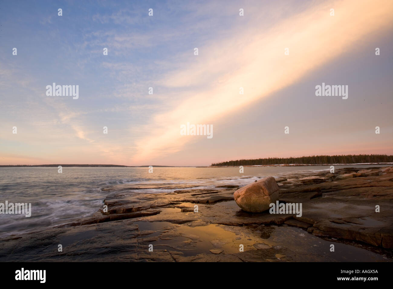 Am frühen Morgen im Wunderland in Maine s Acadia Nationalpark Stockfoto