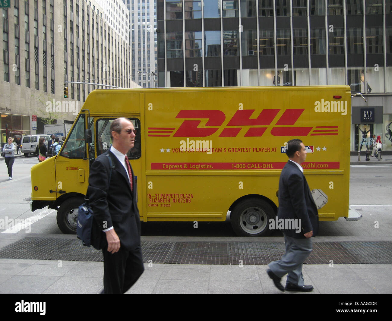 DHL-Kurier Stockfoto