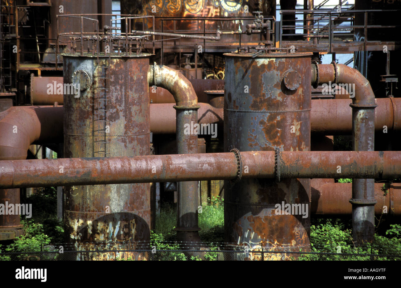 Die nicht mehr verwendeten Kraftwerk Gas Arbeit Park Seattle Washington USA Stockfoto