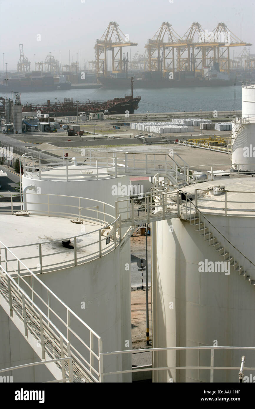 Jebel Ali Containerhafen Dubai Vereinigte Arabische Emirate Stockfoto