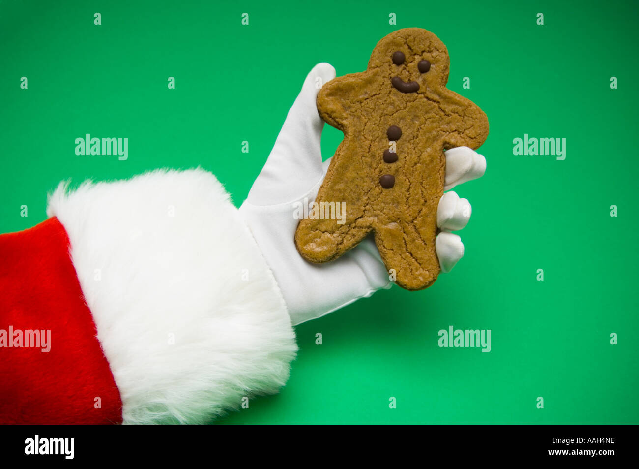 Santa mit Lebkuchen Stockfoto
