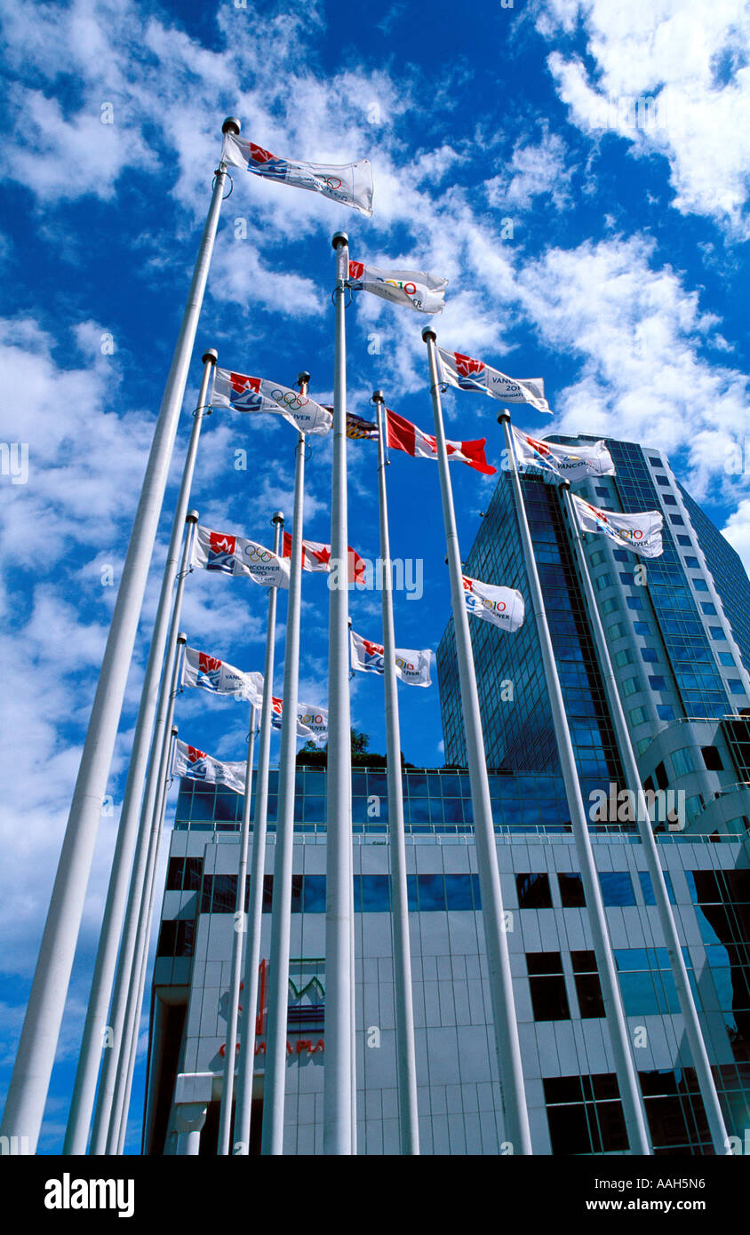 Ansicht des Canada Place Vancouver British Columbia Kanada Stockfoto