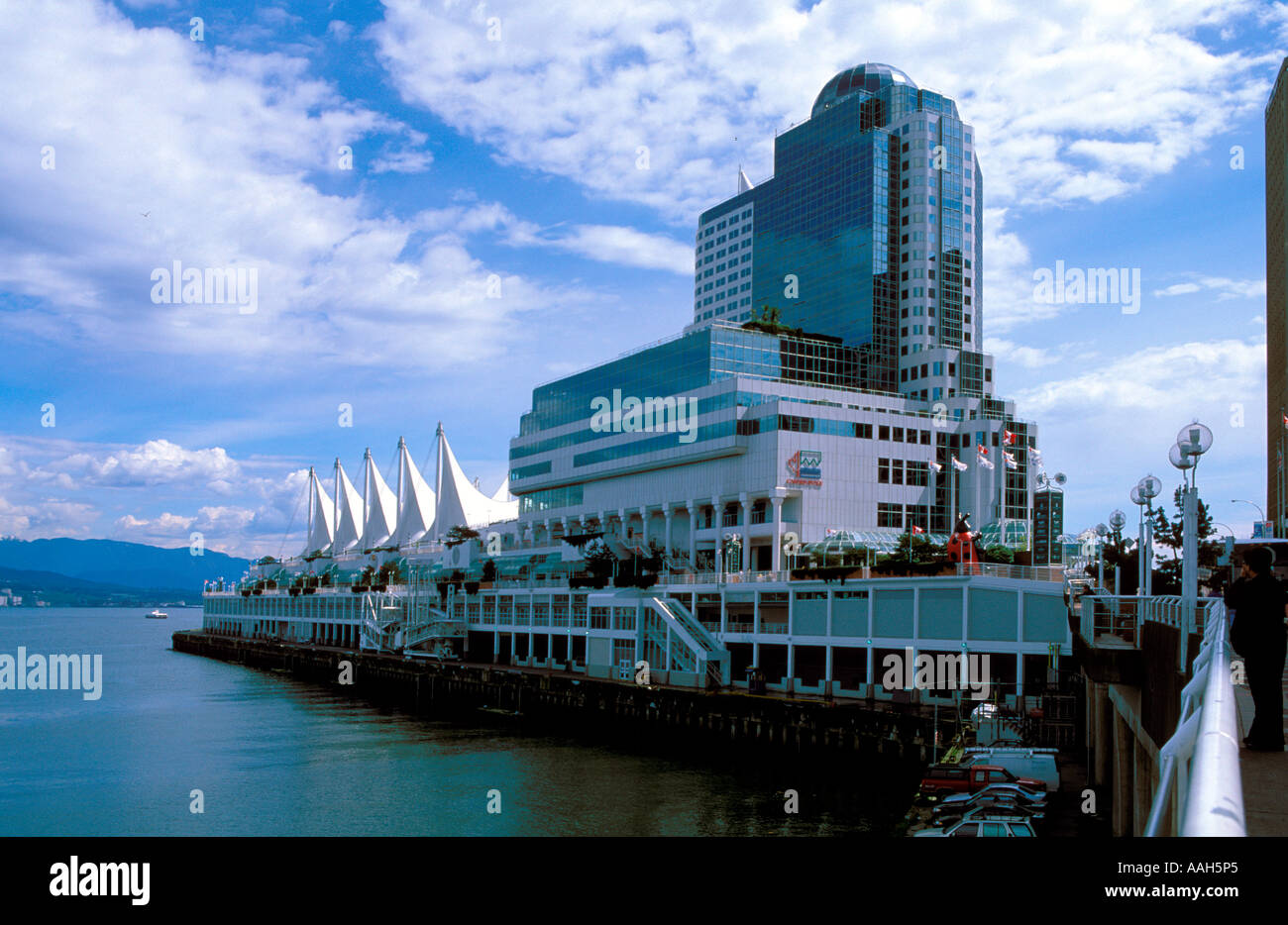 Das Zelt wie Struktur der Canada Place Vancouver British Columbia Kanada Stockfoto