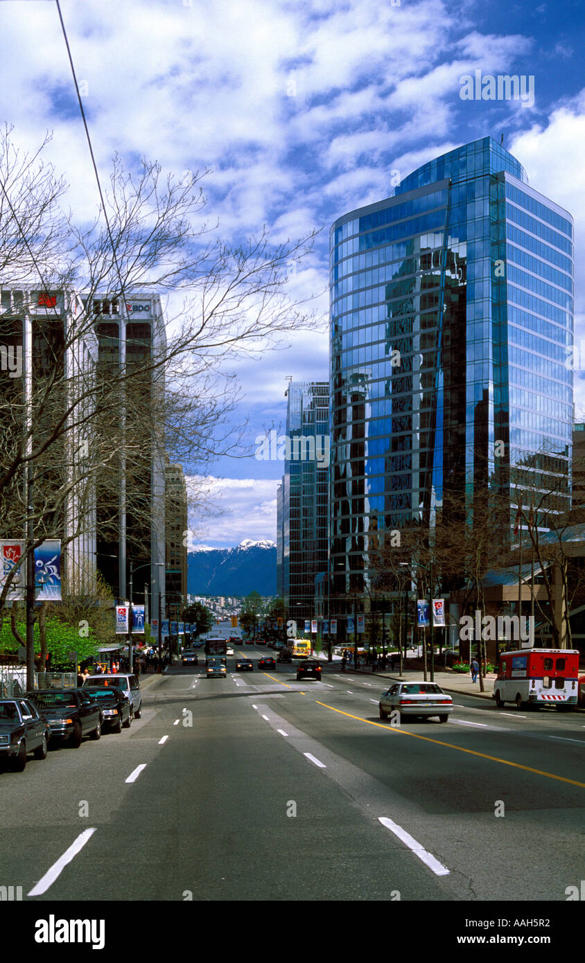 Eine Ansicht der Dowtown Vancouver British Columbia Kanada Stockfoto