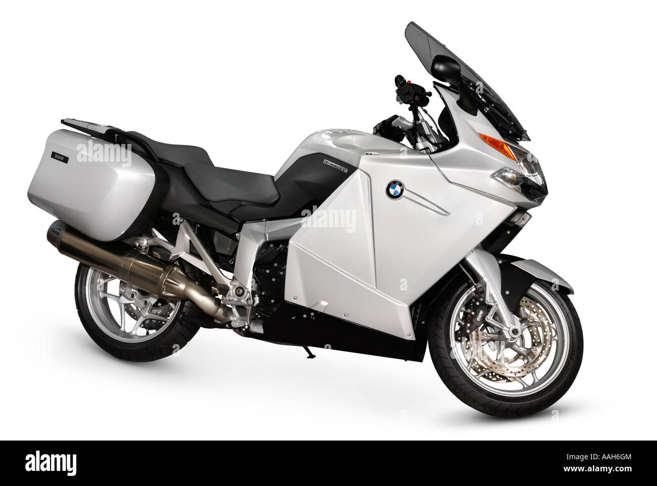 Führerschein verfügbar unter MaximImages.com - BMW Motorrad K1200 GT Motorrad Super Bike isoliert auf weißem Ausschnitt Stockfoto