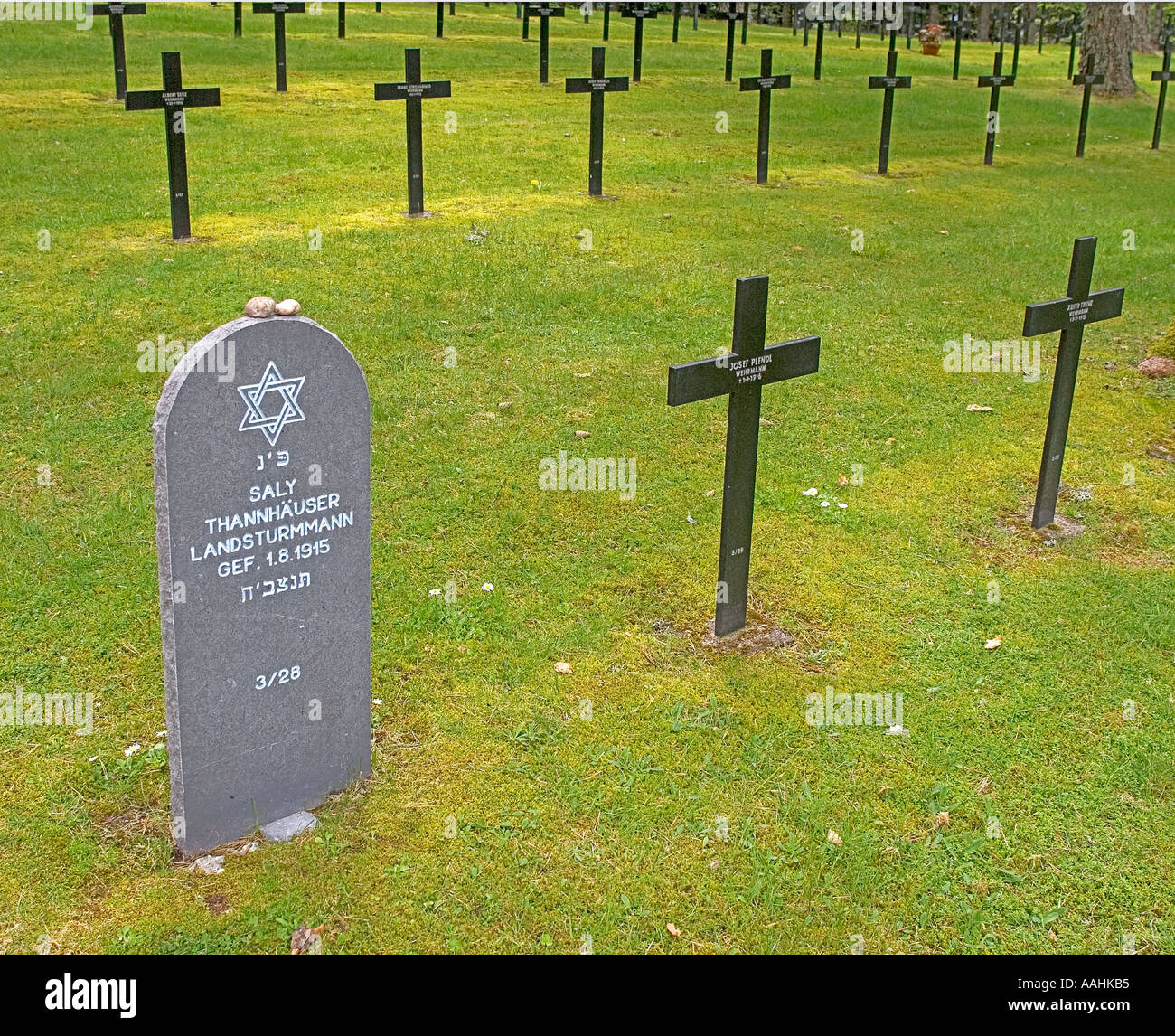 Grab eines Weltkrieges deutsche jüdische Soldaten in Frankreich Stockfoto