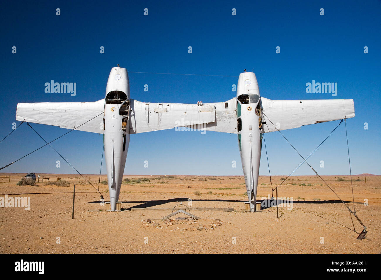 Flugzeug Henge Mutonia Skulpturenpark von Robin Cooke Oodnadatta Track Outback South Australia Australien Stockfoto