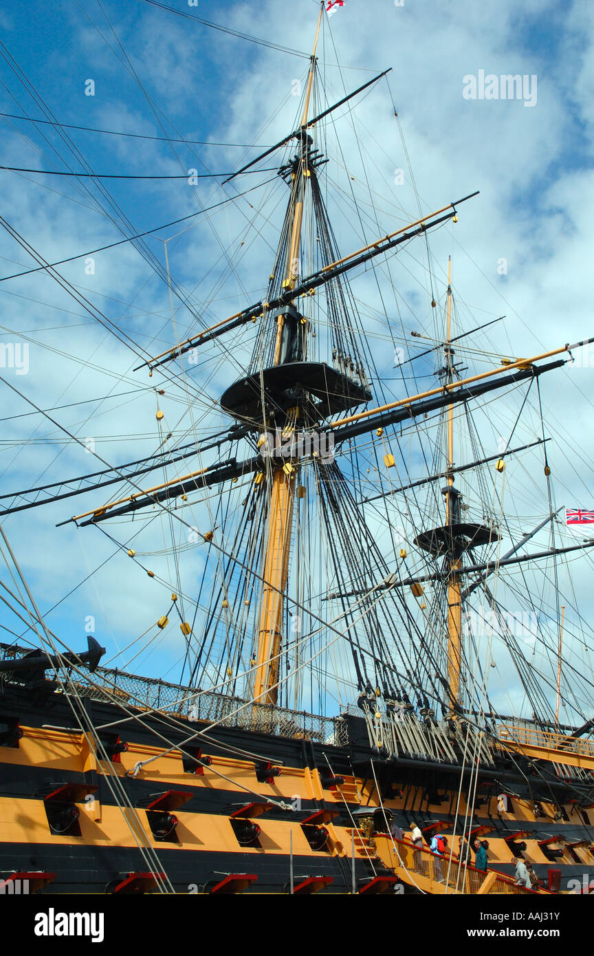 HMS Victory, Portsmouth Historic Dockyard, Portsmouth, Hampshire, England Stockfoto