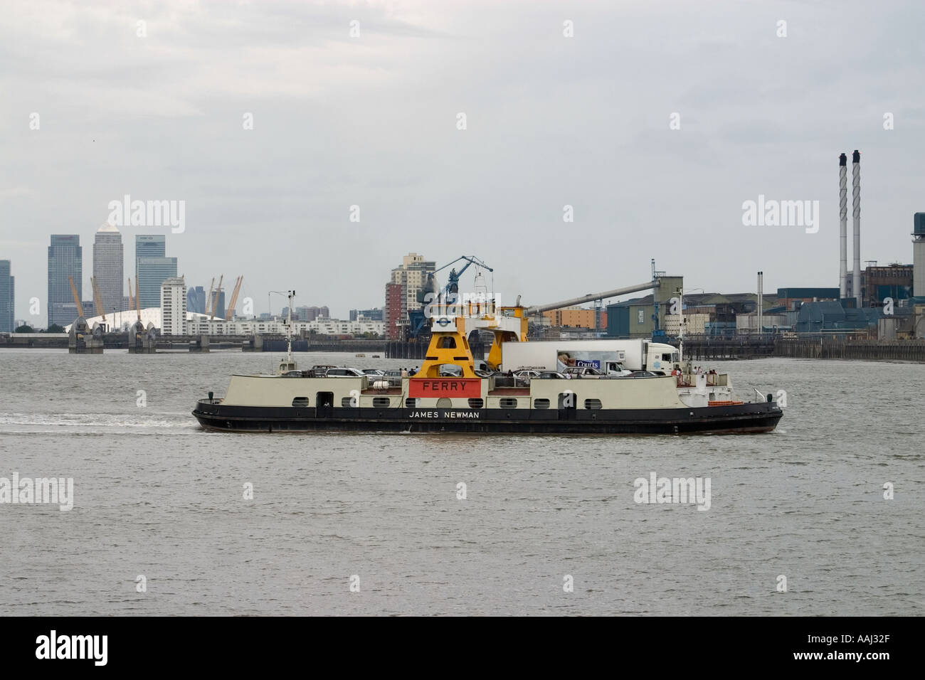 Woolwich Fähre Fluss Themse London England UK Stockfoto