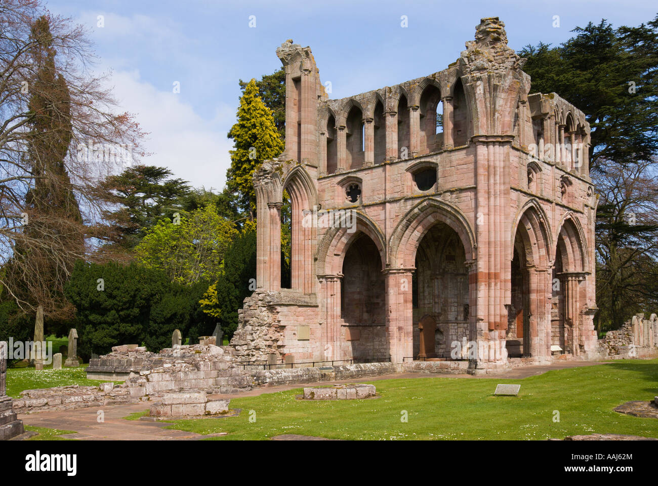 Dryburgh Abbey Ruhestätte von Sir Walter Scott und General Douglas Haig schottischen Grenzen UK Stockfoto