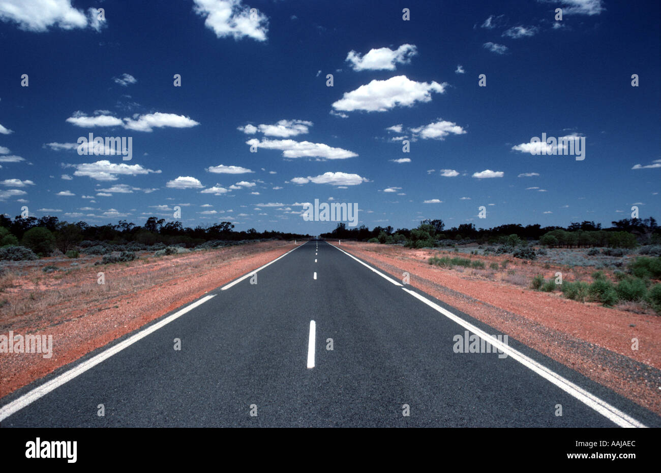 Weiten leeren Straße in Australien Stockfoto