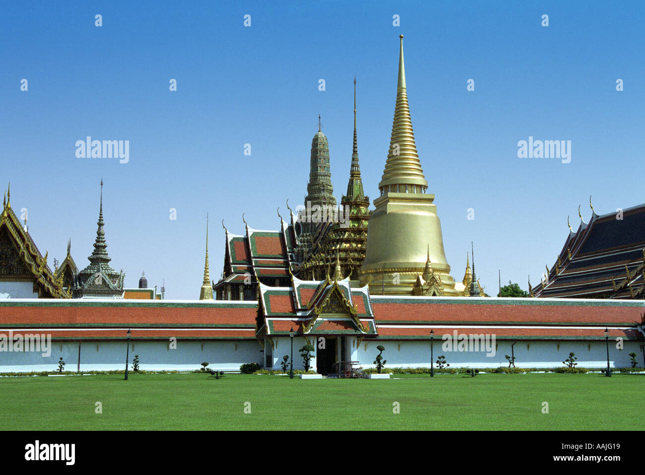Details zu den Wat Pra Kheo Great Palace Bangkok Thailand Stockfoto