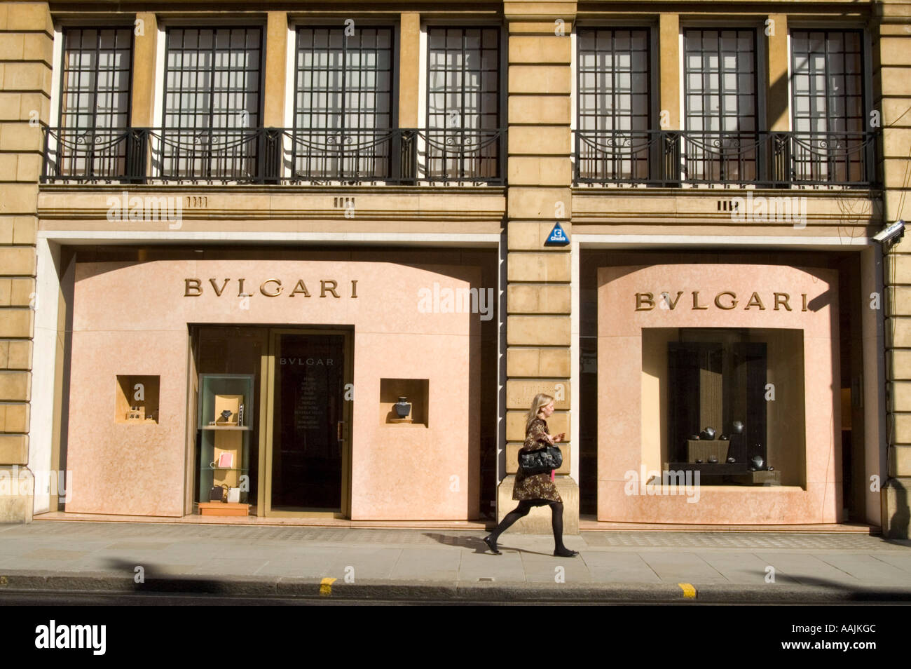 Bulgari in der Sloane Street, Knightsbridge, London, Großbritannien Stockfoto