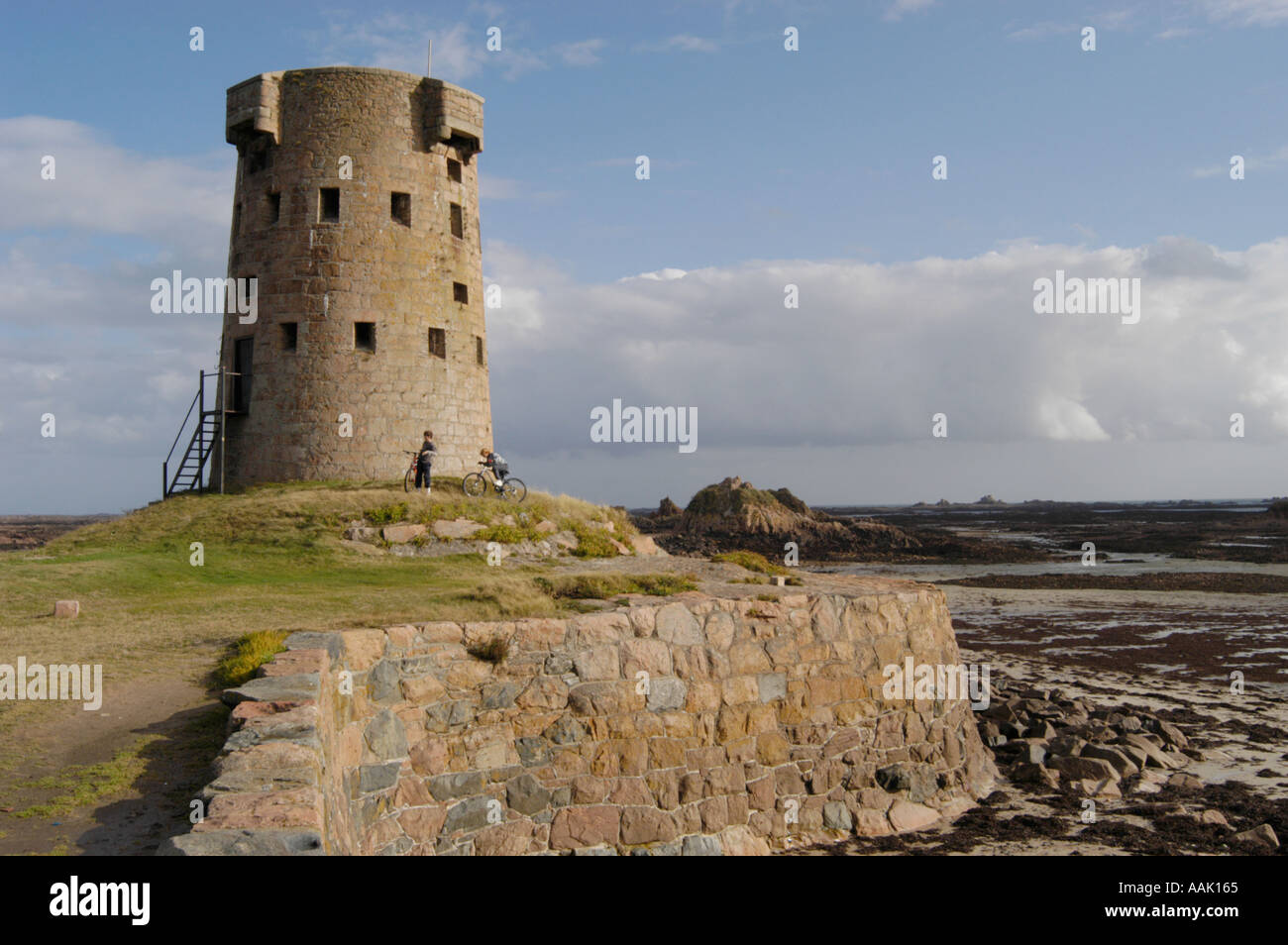 WWII Wachturm am St Clements Bucht in Jersey Stockfoto