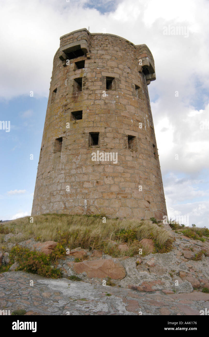 WWII Wachturm am St Clements Bucht in Jersey Stockfoto