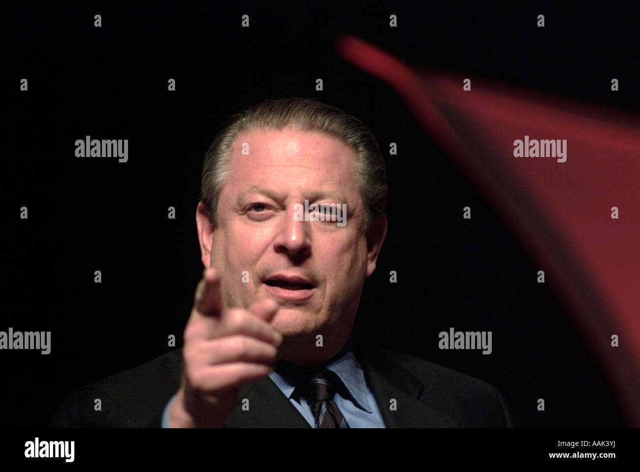 Al Gore in einer Rede über die globale Erwärmung.  Foto von Chuck Nacke Stockfoto