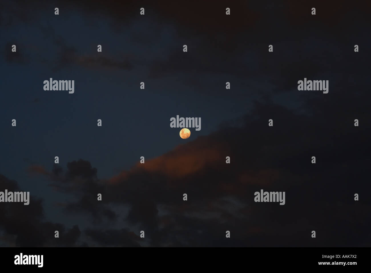 Moon Rise Brasilia Brasilien Stockfoto