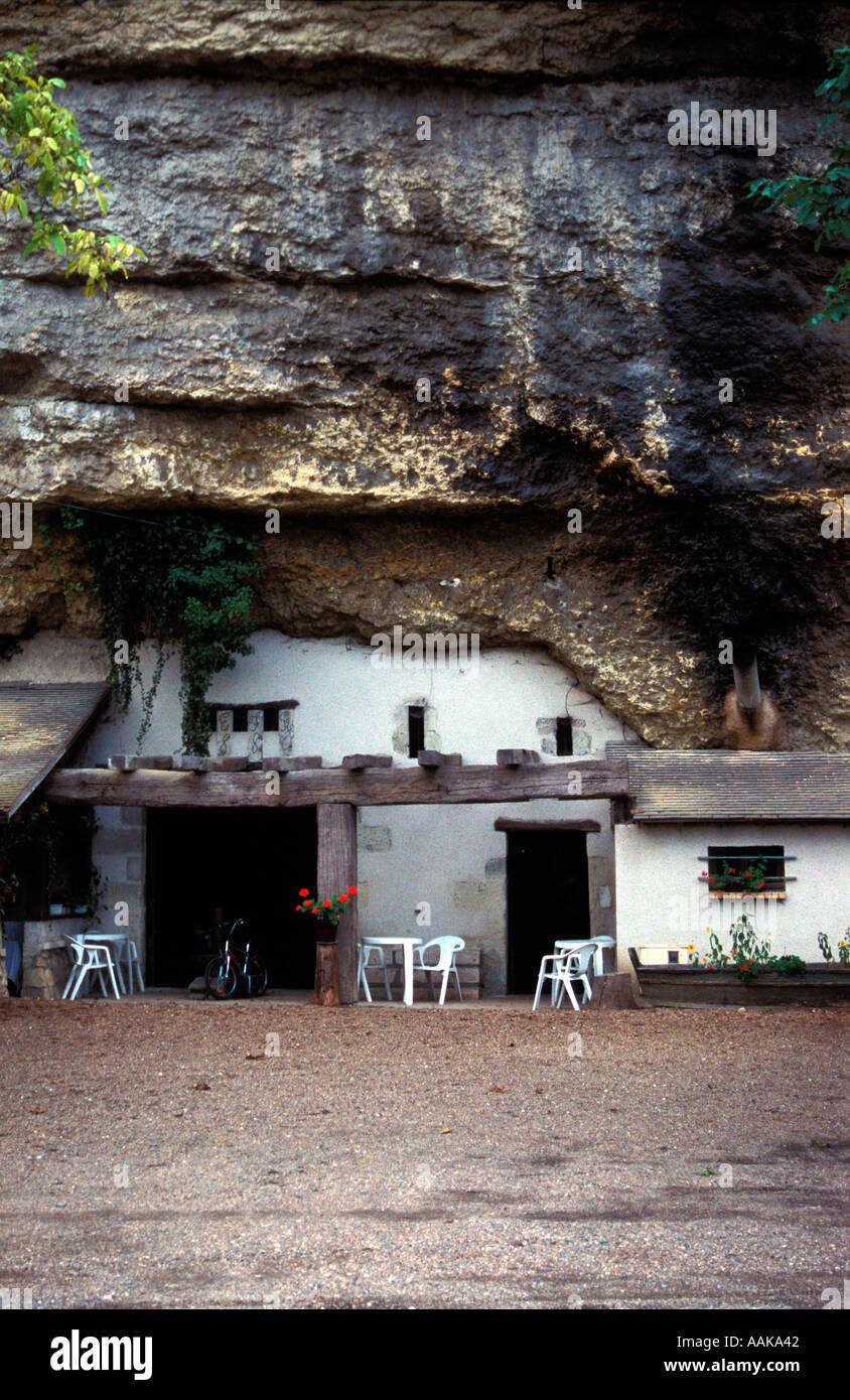 Wein Höhlen in Amboise, Loiretal, Frankreich. Stockfoto