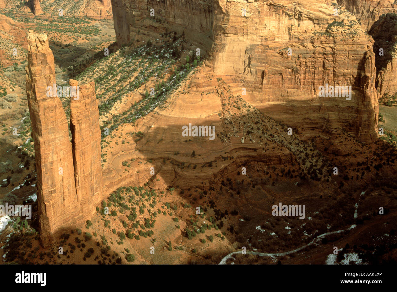 Spider Rock Haus der Spinne Frau Canyon de Chelly National Monument Arizona Stockfoto