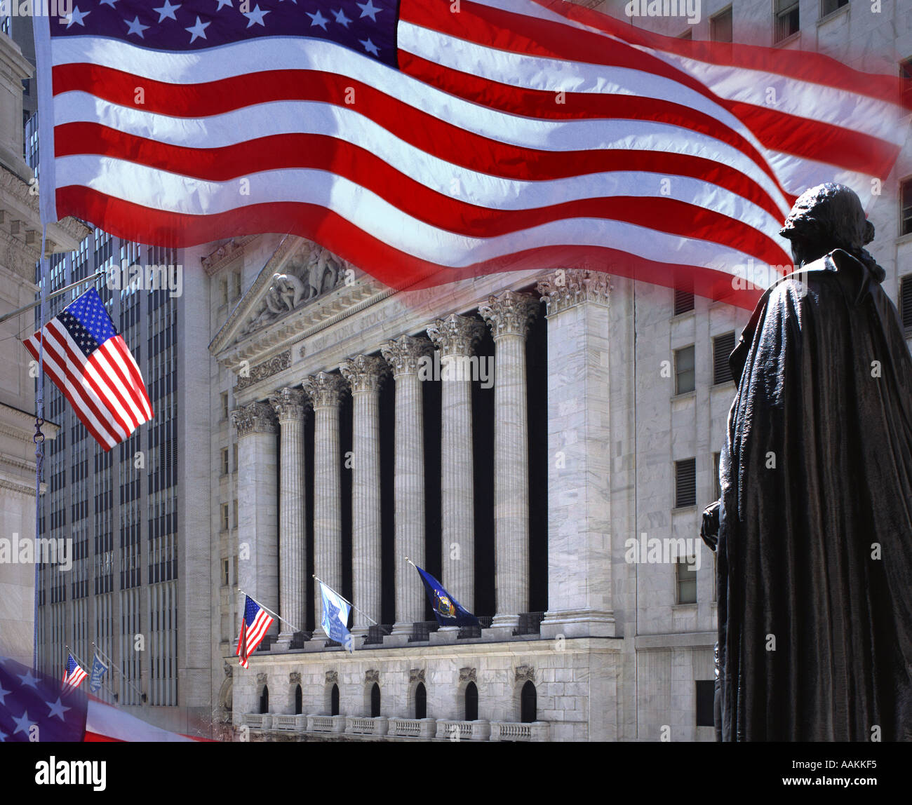 USA - NEW YORK: Die Börse an der Wall Street Stockfoto
