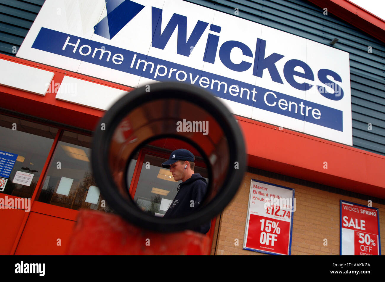 Wickes Baumarkt Front in Barnstaple, North Devon Stockfoto