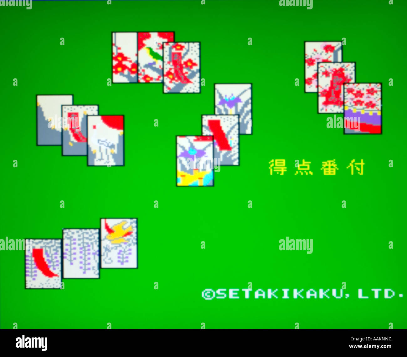 Hana Awase Blume passend 1982 SETA Setakikaku Ltd Vintage Arcade Videospiel Screenshot - nur zur redaktionellen Nutzung Stockfoto