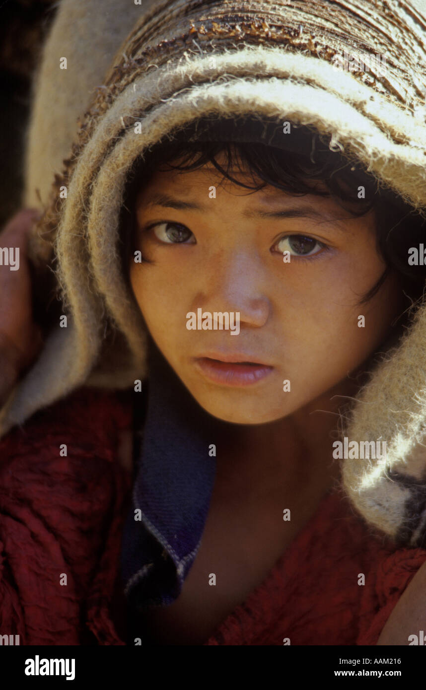 Sherpa junge ca Tashigaon Nepal Stockfoto