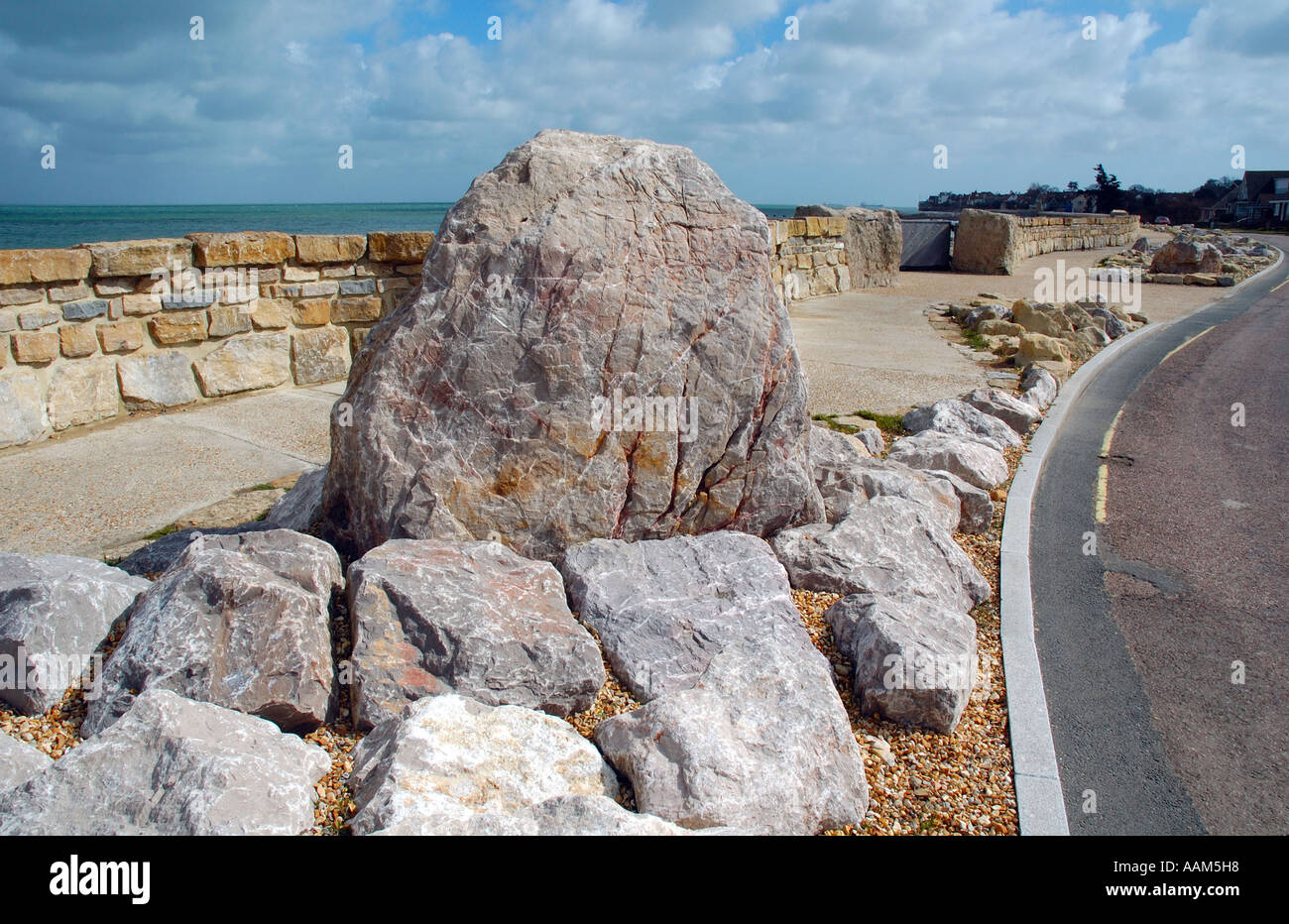 Anpassung an den Klimawandel, Meeresschutz, Seaview, Ryde, Isle of Wight, England, Großbritannien, GB. Stockfoto