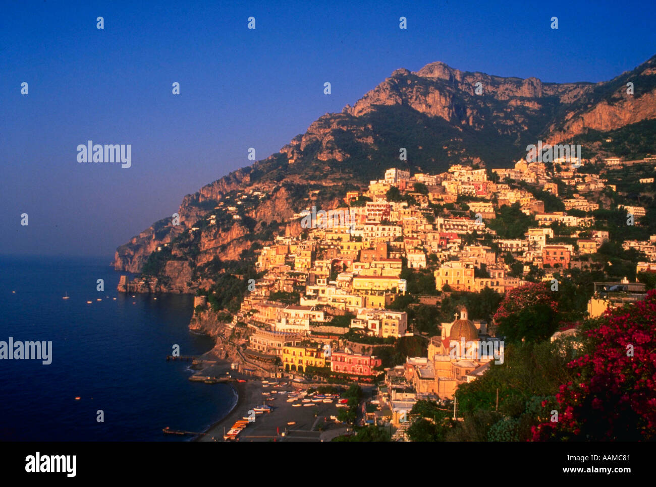 Italien-Amalfi-Küste Positano Stockfoto