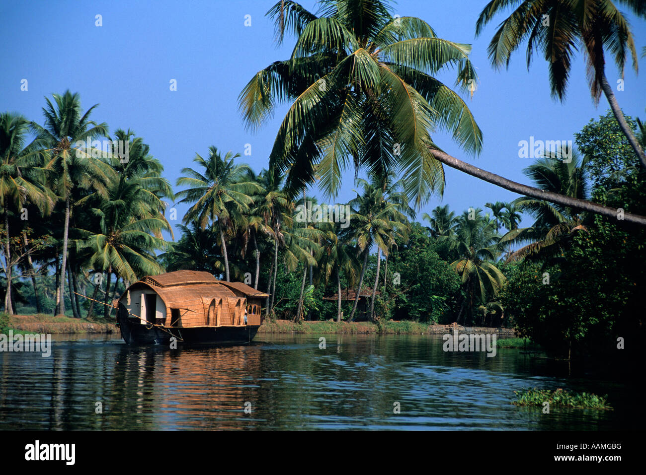 REIS-BOOT ZUM HAUS BOOT ALAPPUZHA BUNDESSTAAT KERALA INDIEN Stockfoto