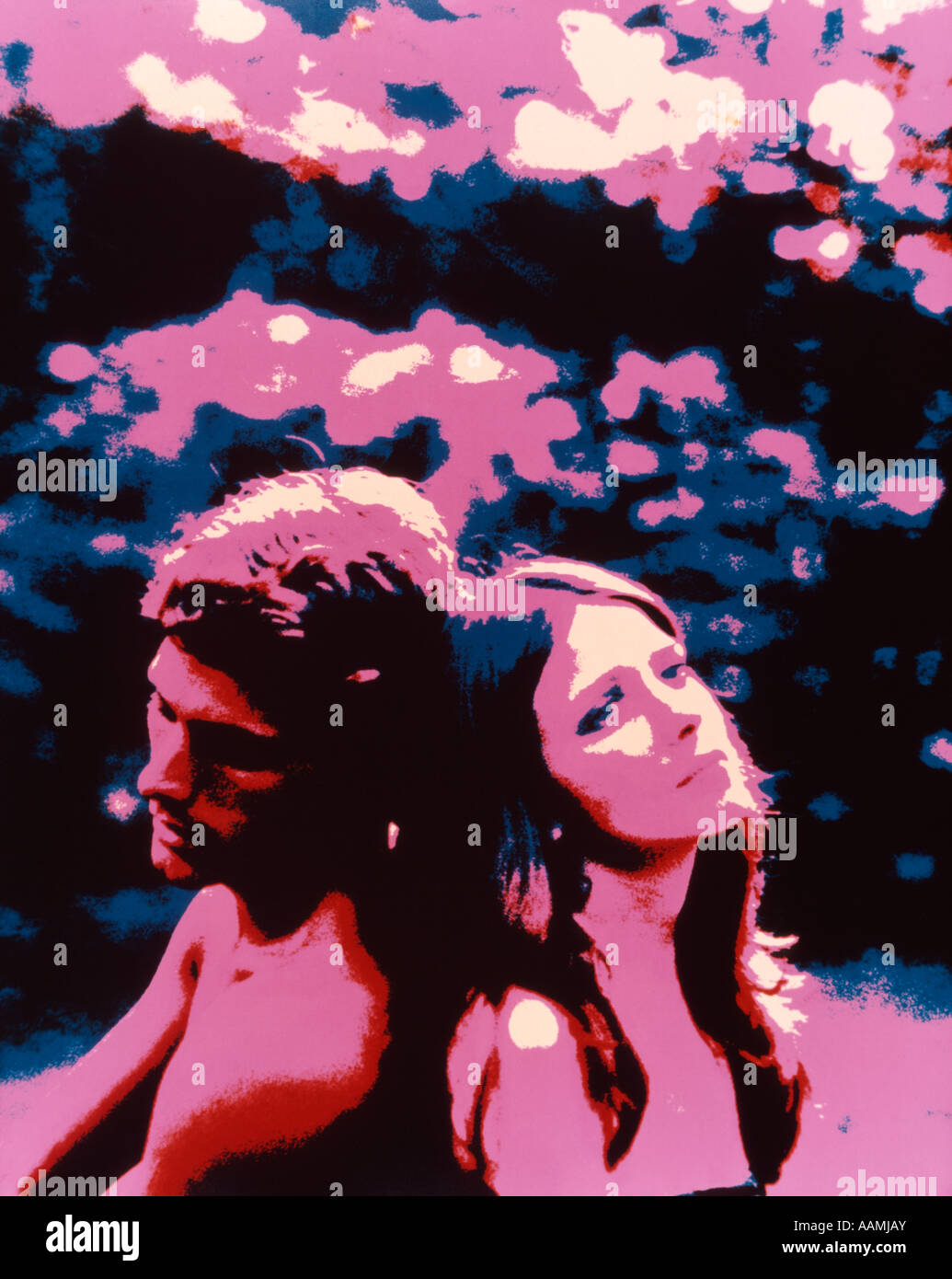 JUNGES PAAR SPEZIALEFFEKTE Stockfoto