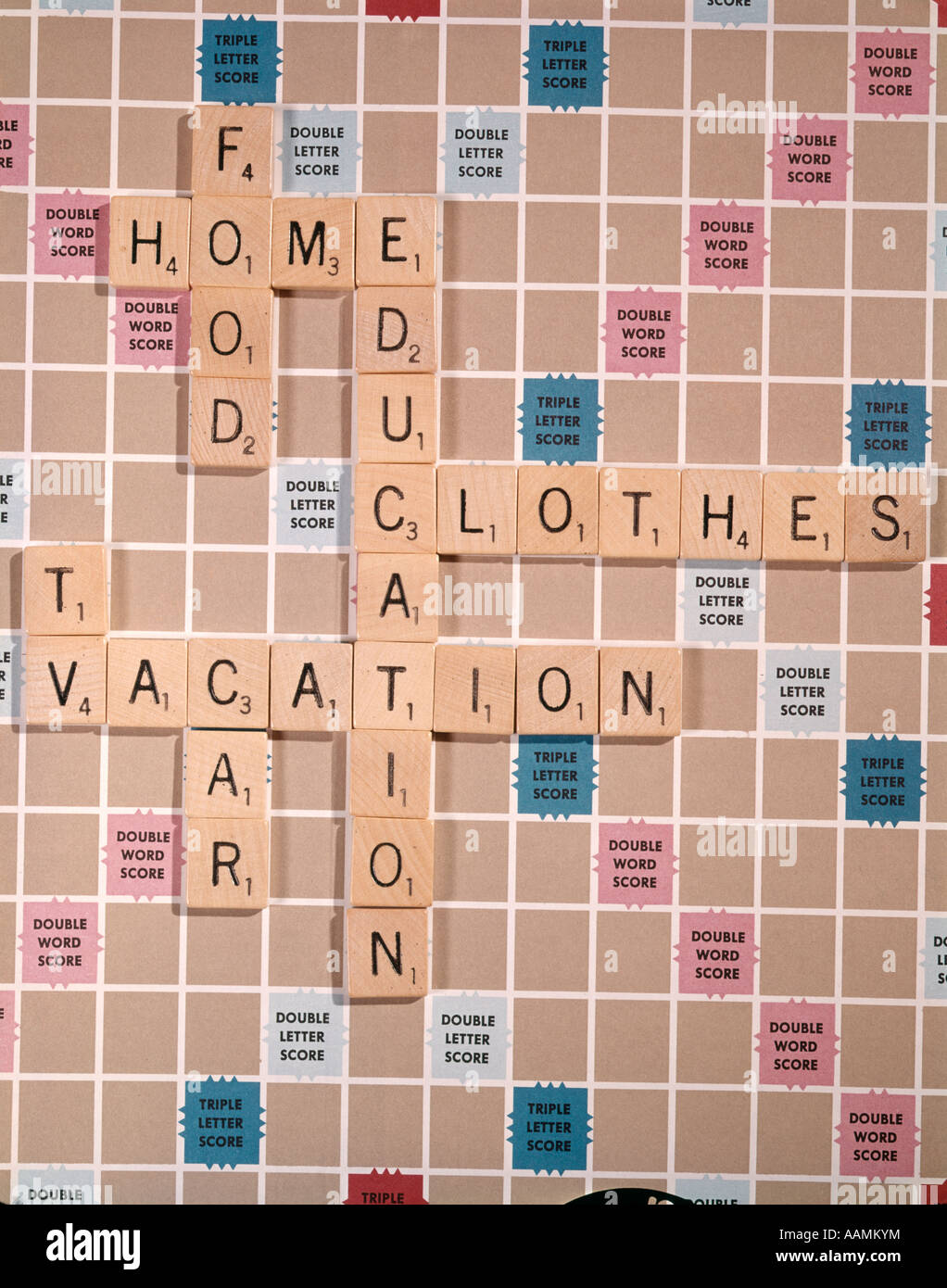 SCRABBLE-BRETT Stockfoto