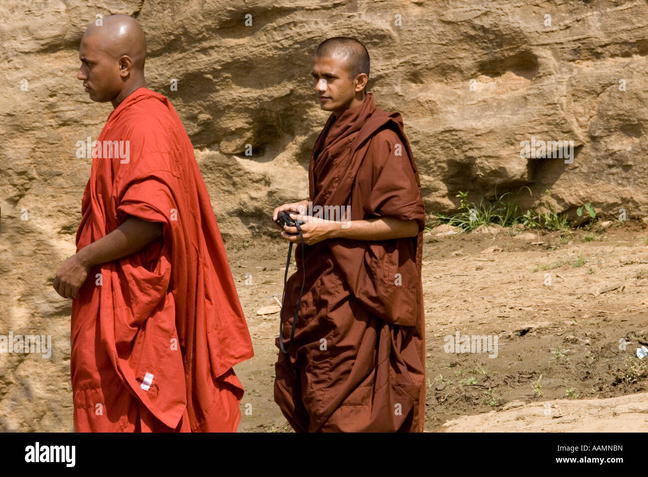 Budhist Mönchs Touristen Stockfoto