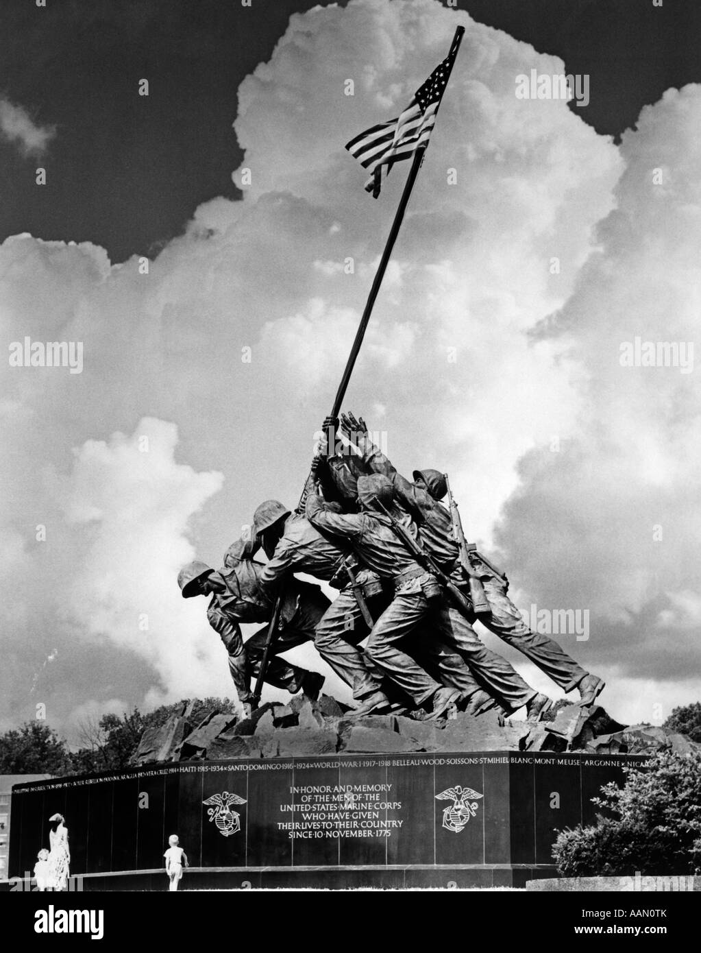 USMC WAR MEMORIAL IWO JIMA 1945 WASHINGTON DC Stockfoto