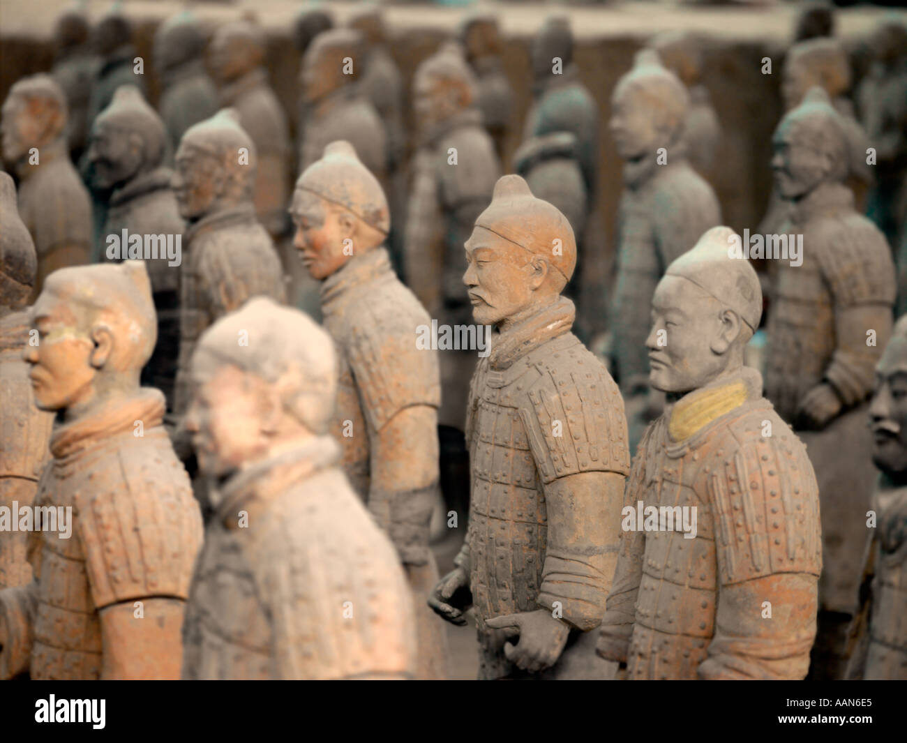 Terrakotta-Armee in der Nähe von Xian in China Stockfoto