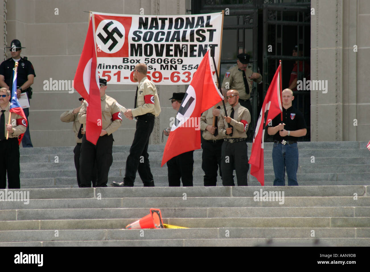 Nazi-Kundgebung Lincoln Nebraska Capitol Stockfoto