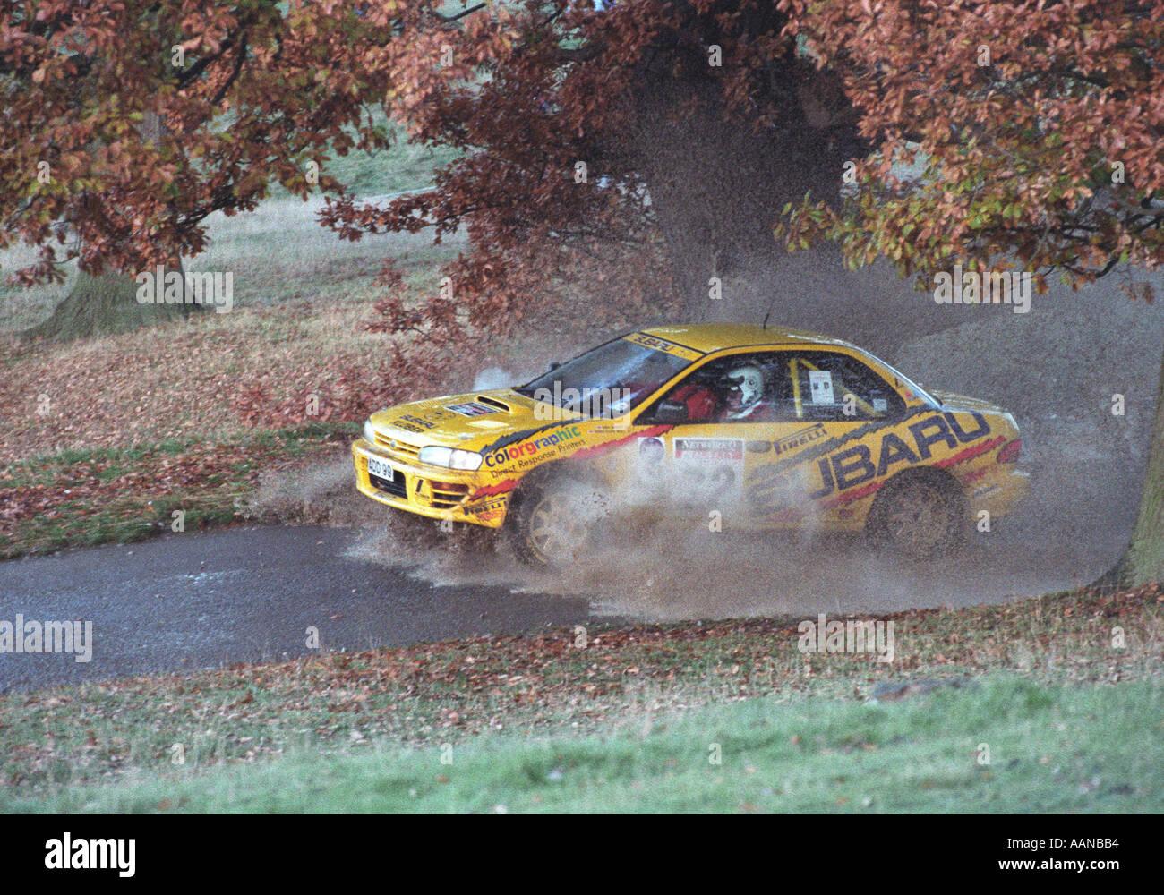 Netzwerk Q RAC Rallye Wasser Spritzen-Auto Stockfoto