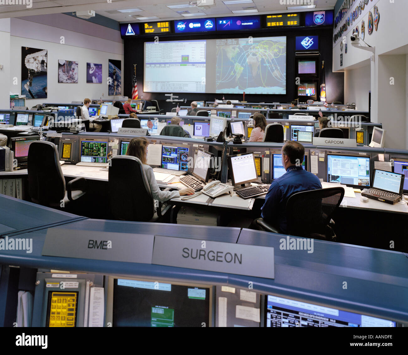 NASA Mission Control Stockfoto