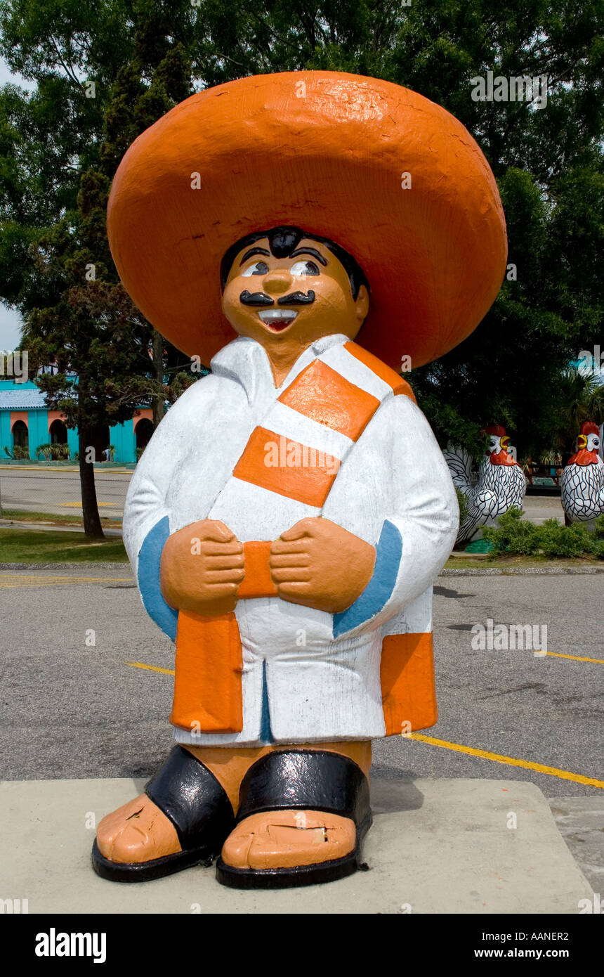 Mexikanische Bildhauerei an der South of the Border in Dillon, South Carolina Stockfoto
