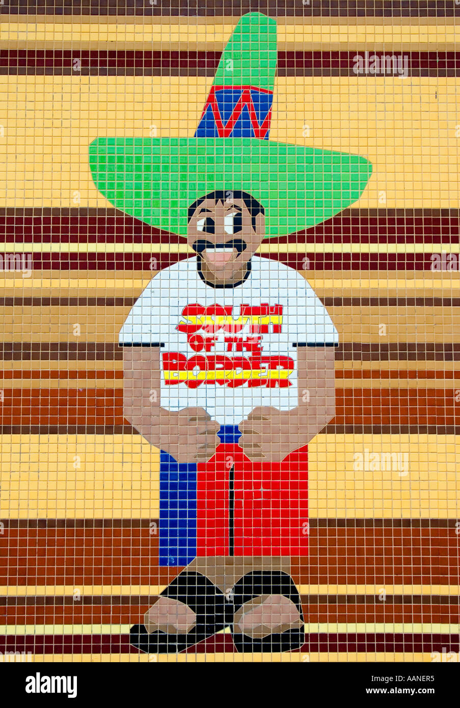 Mexikanische Fliese Kunst am South of the Border in Dillon, South Carolina Stockfoto