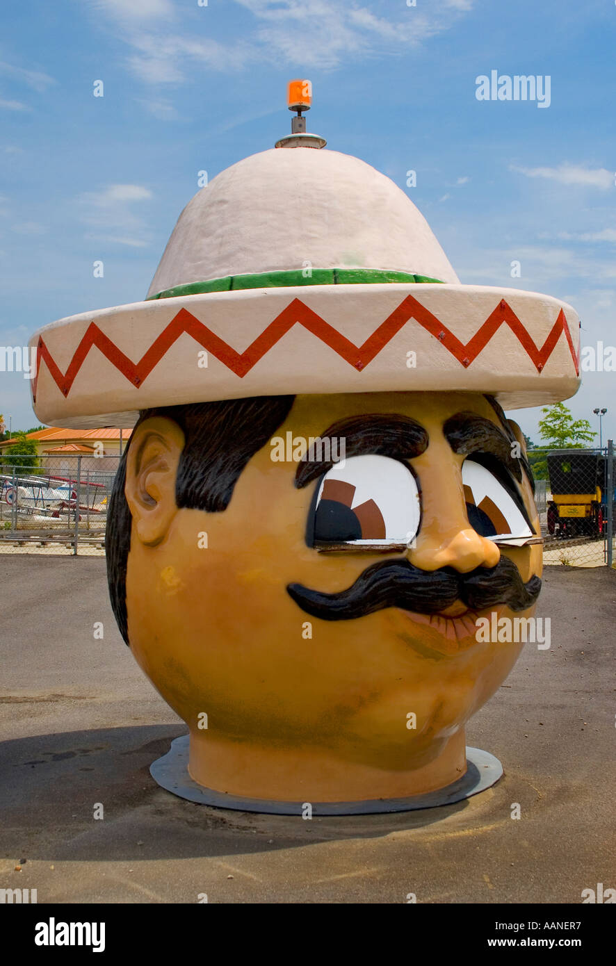 Mexikanische Head bei South of the Border in Dillon, South Carolina Stockfoto