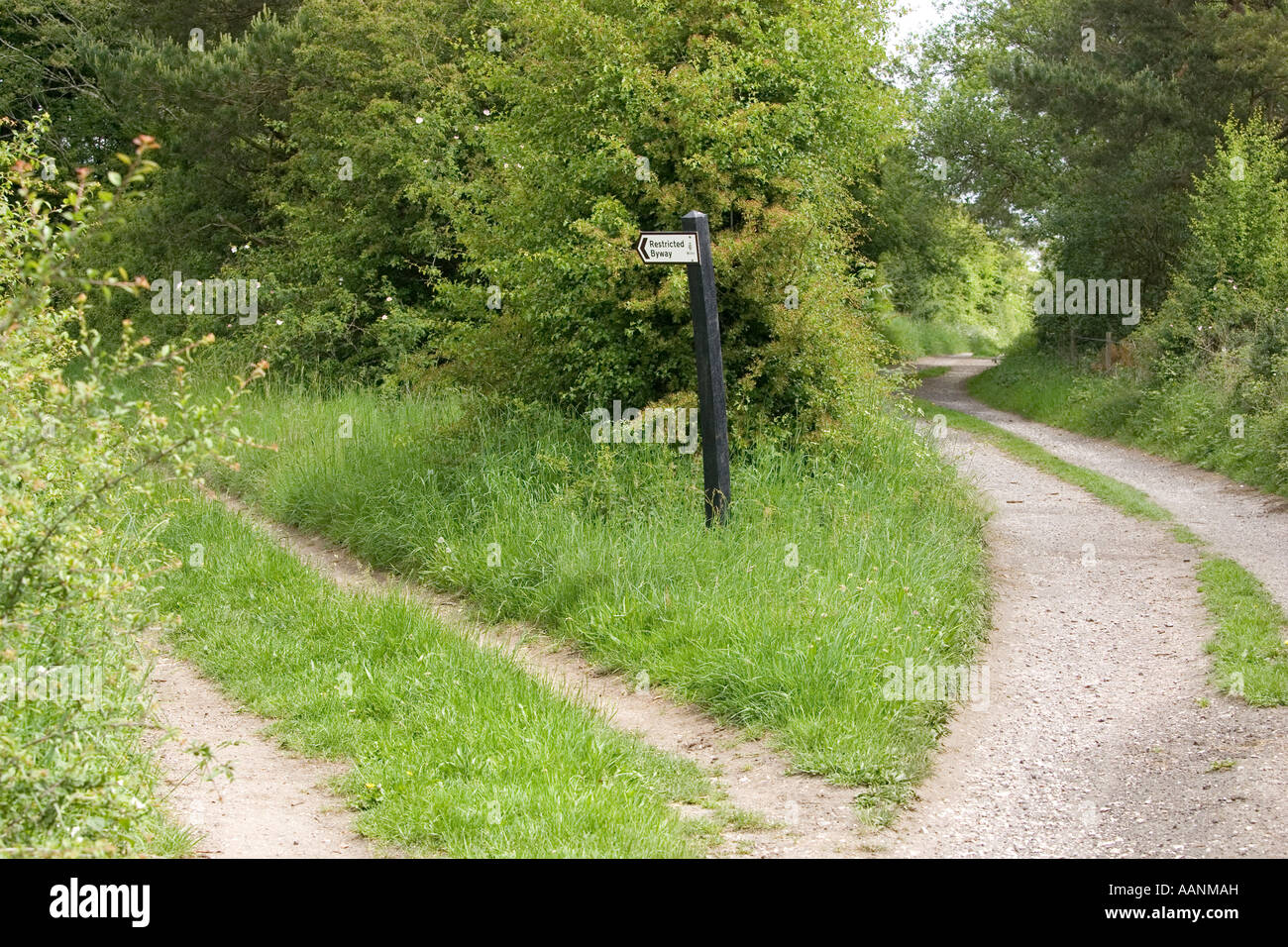 Eingeschränkte Byway Zeichen England UK Stockfoto