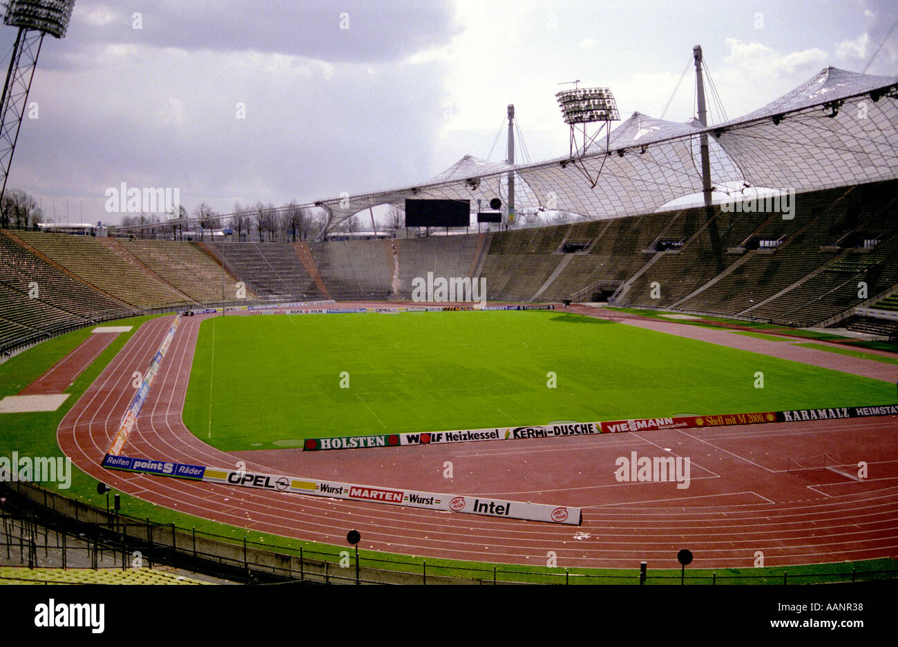 Im Olympiastadion München Stockfoto