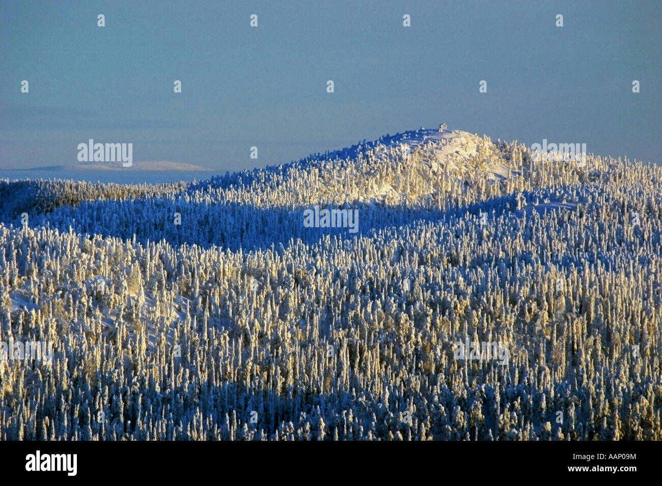 Winter Landschaft, Finnland, Oulu, Kuusamo Stockfoto
