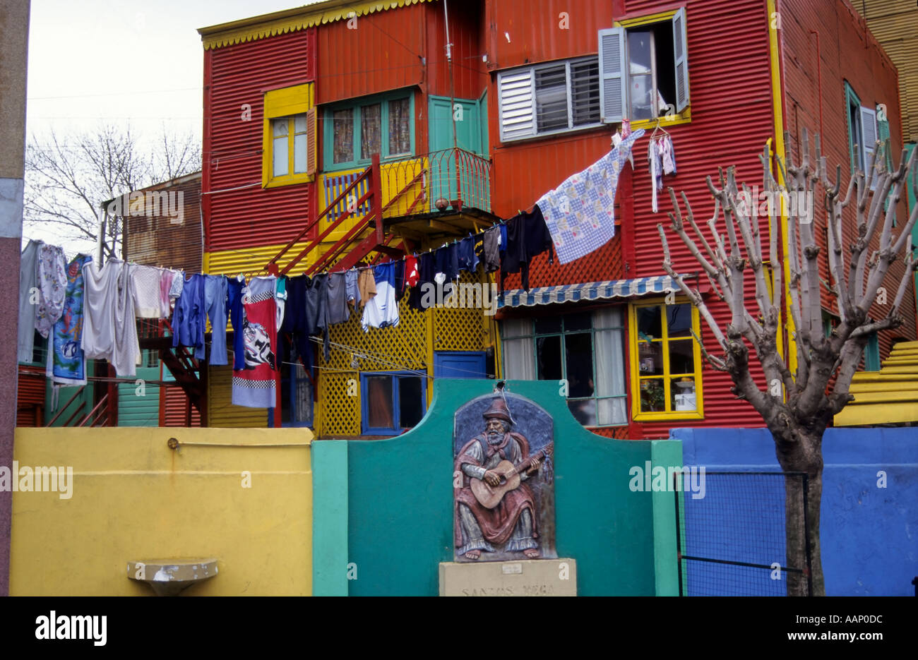 Farbenfrohe Gebäude von La Boca, Buenos Aires, Argentinien Stockfoto