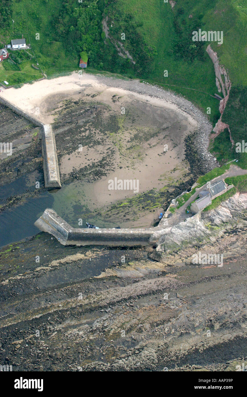 Luftaufnahme von Cover Harbour, Schottland Stockfoto