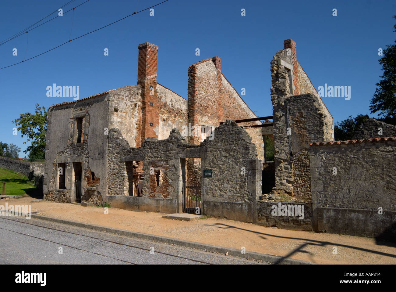 Oradour Sur Glane erhalten Limousin Dorf Schauplatz WW2 Nazi-SS-Massakers Frankreich Stockfoto