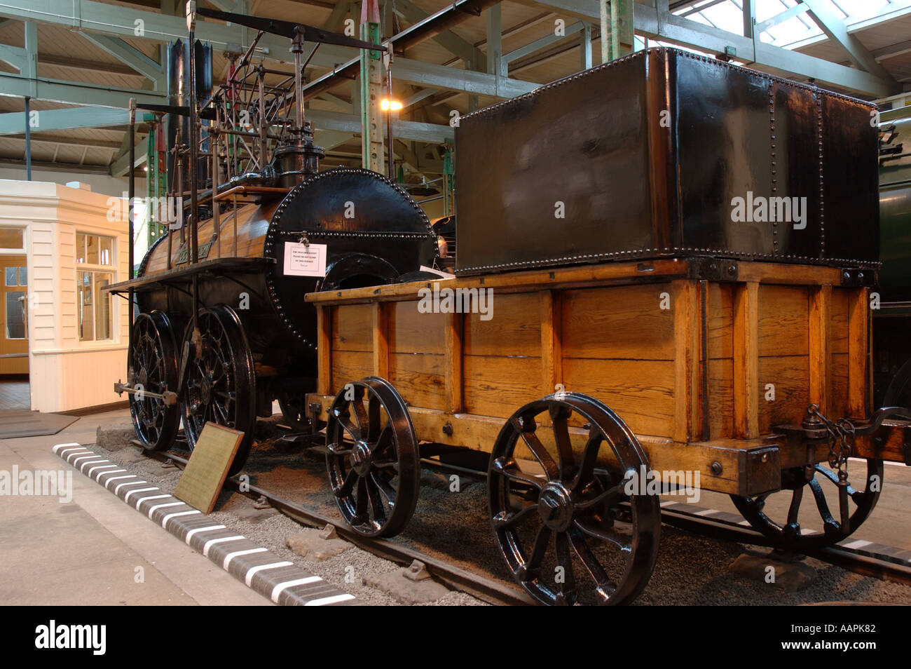 Fortbewegungsmittel Nr. 1 im Darlington Railway Museum, County Durham, Großbritannien Stockfoto